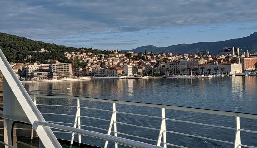 Ferrying into Split, Croatia