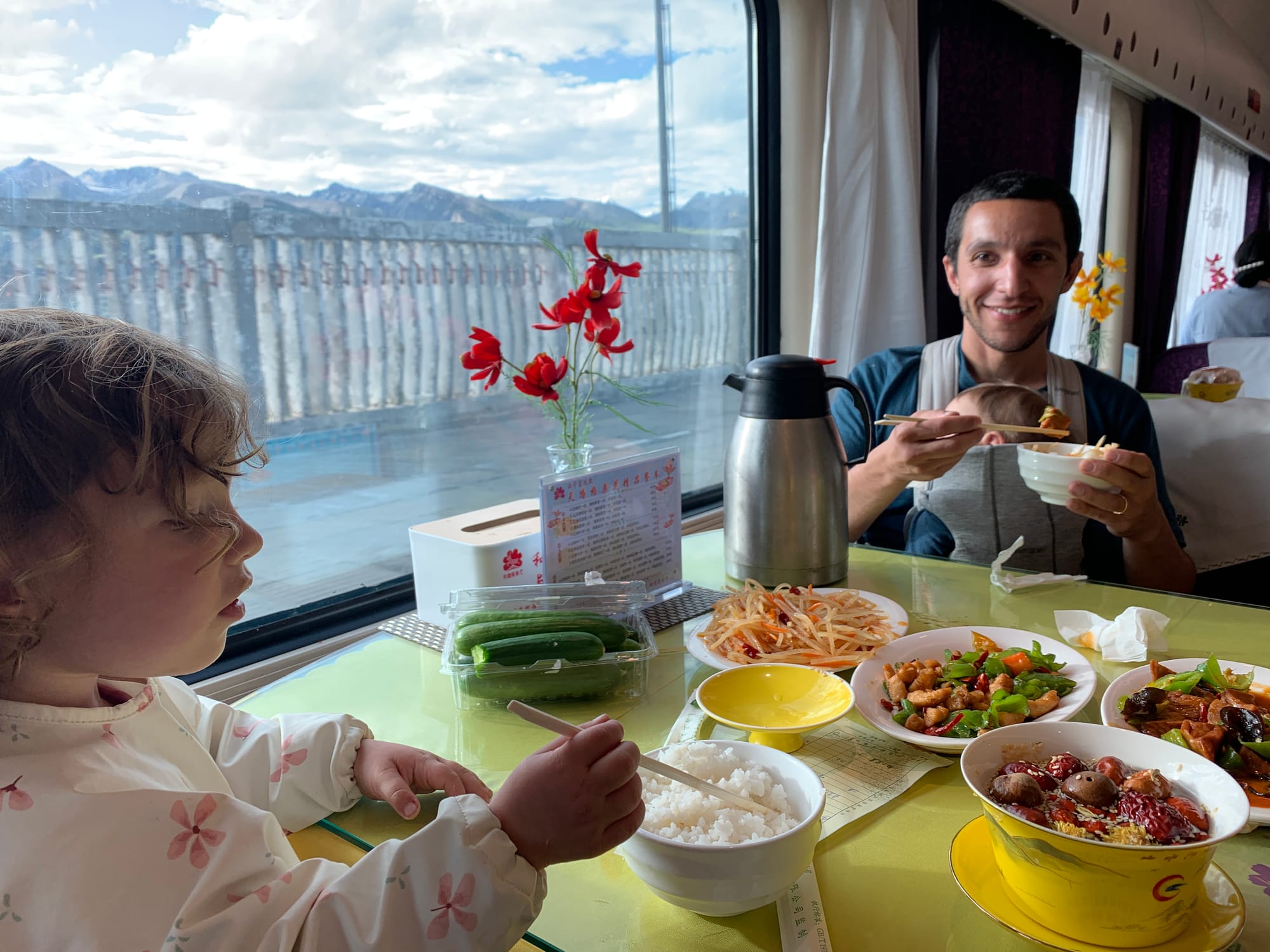 Real feast on the night train to Tibet