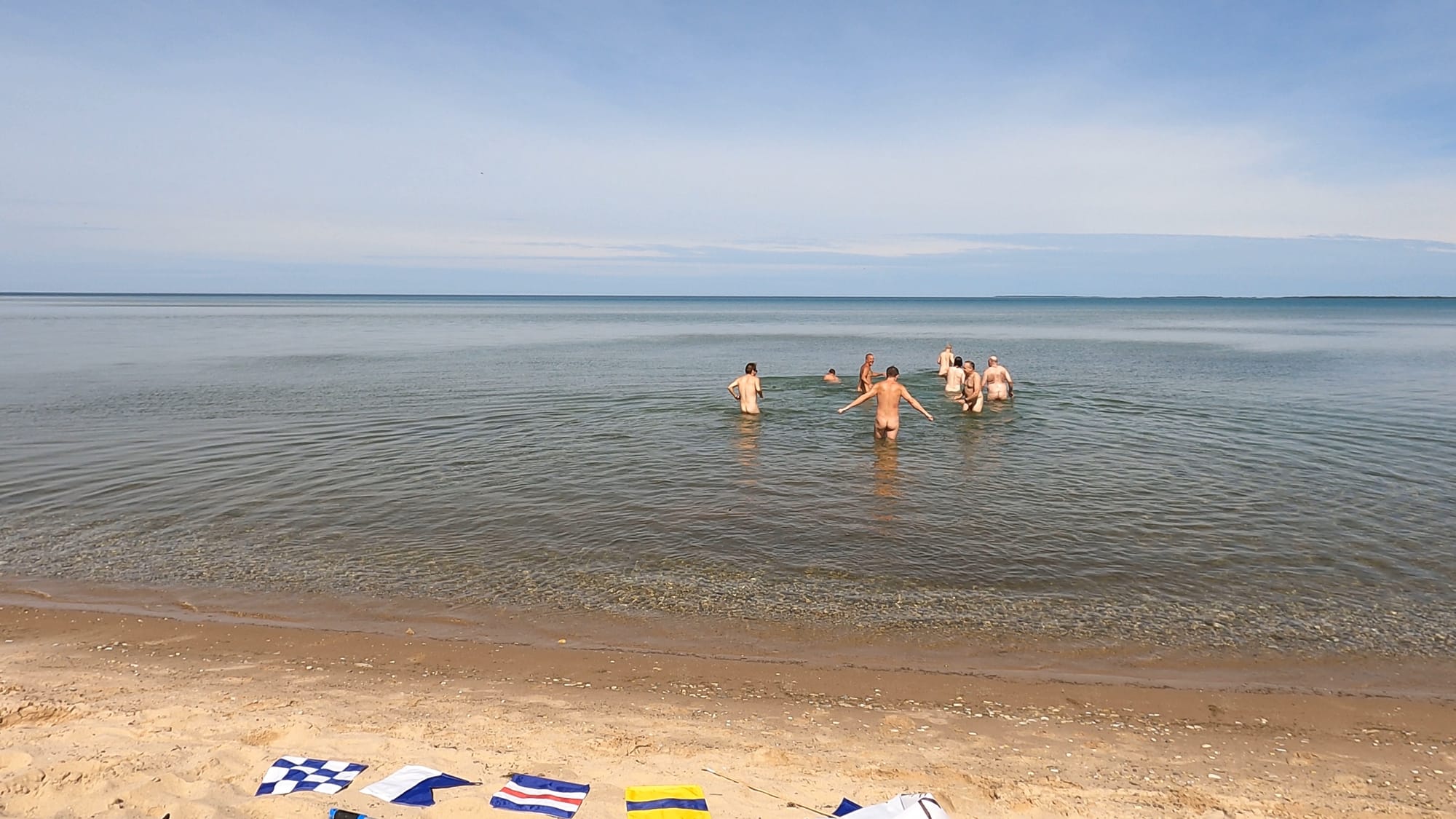 Wading in Lake Michigan