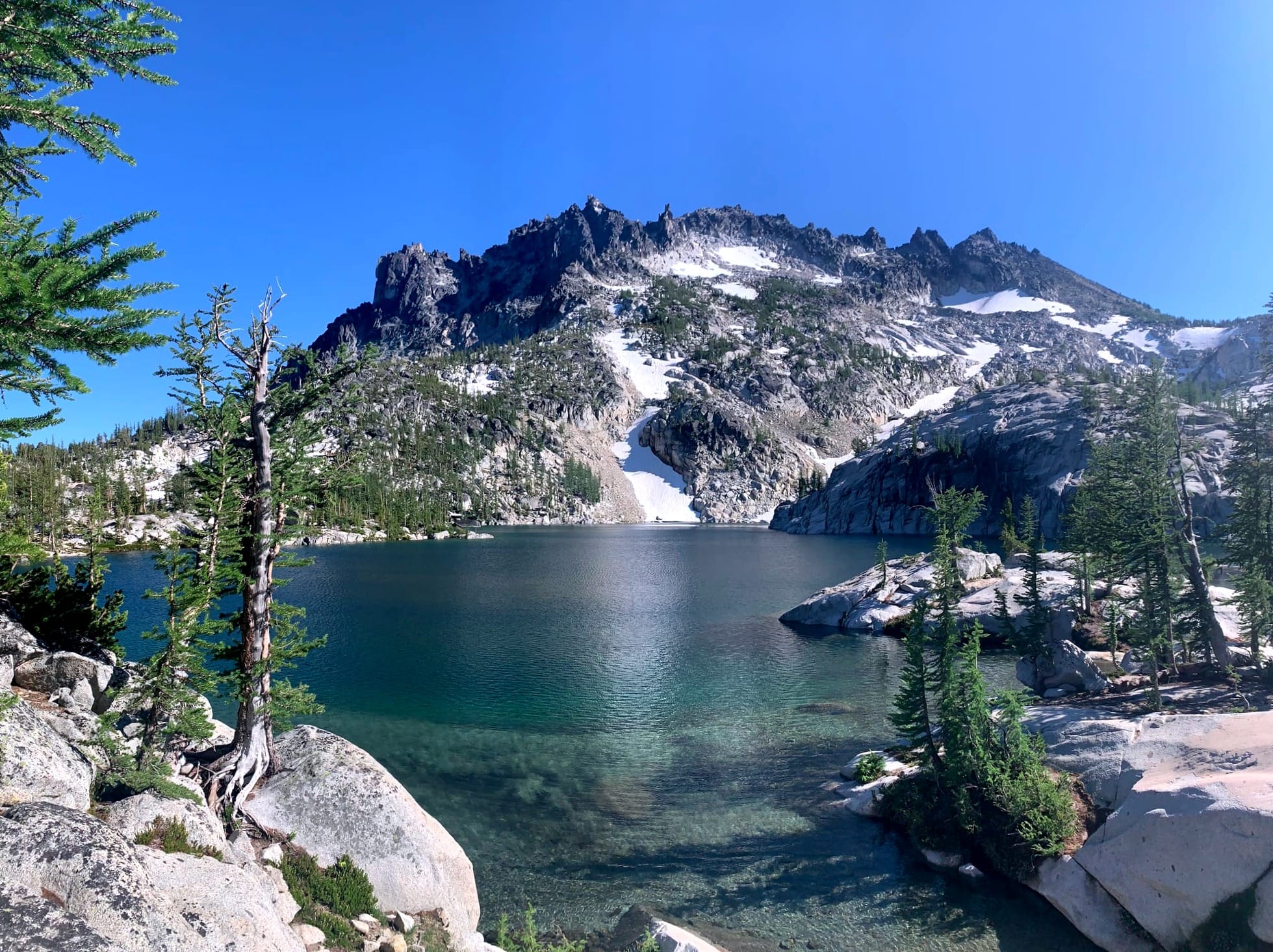 An alpine lake in the Enchantments, Washington.