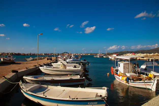 Morning in the marina port Zakynthos