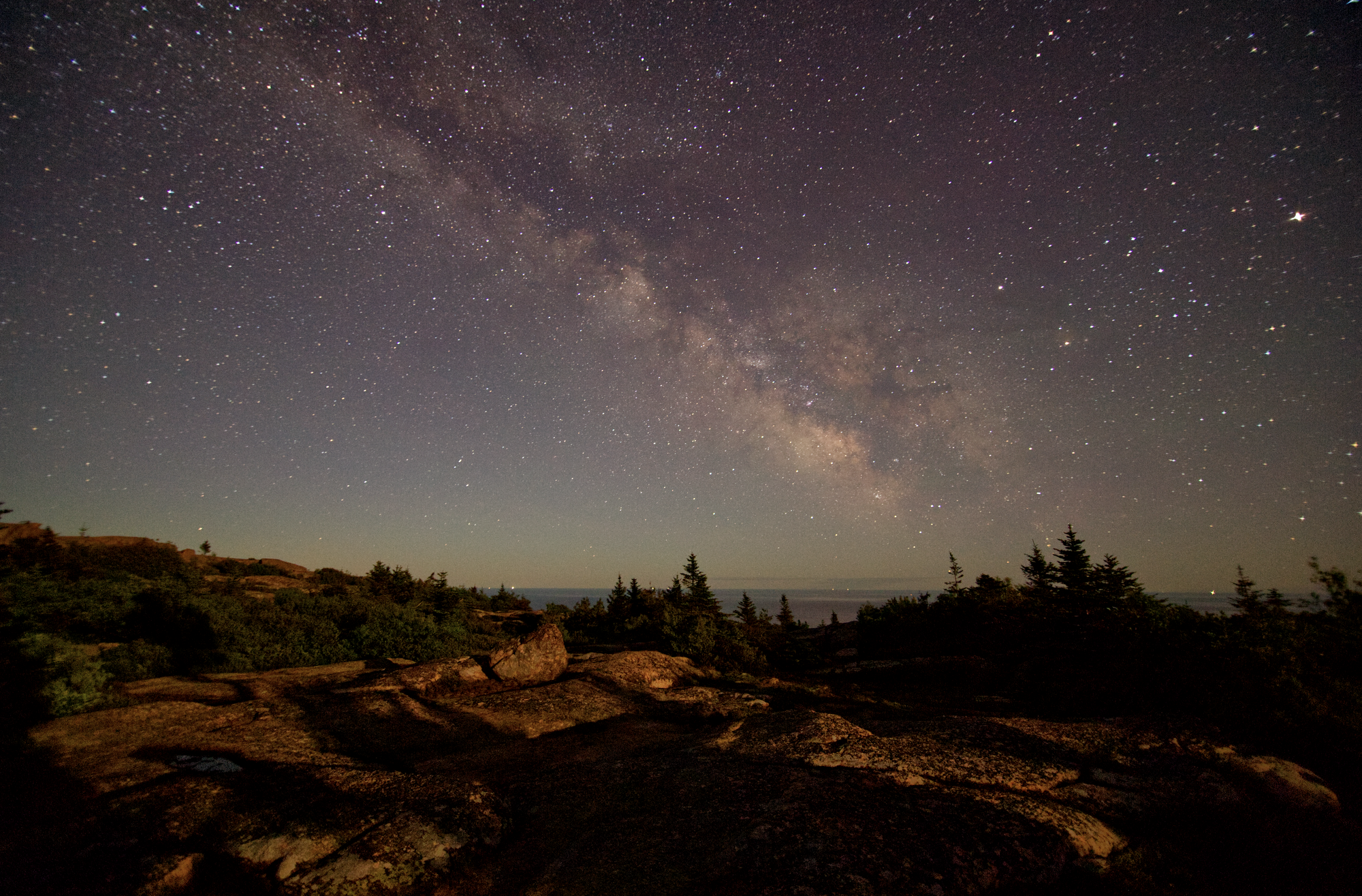 Milky Way over Cadillac Mountain