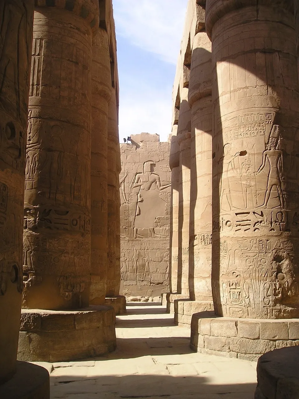 Egypt, Luxor, Karnak columns