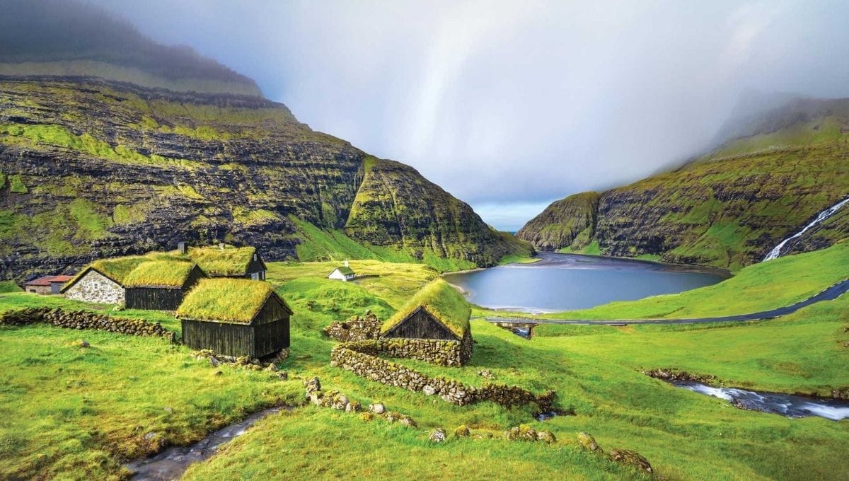 the tiny village of Gjógv, Faroe Islands