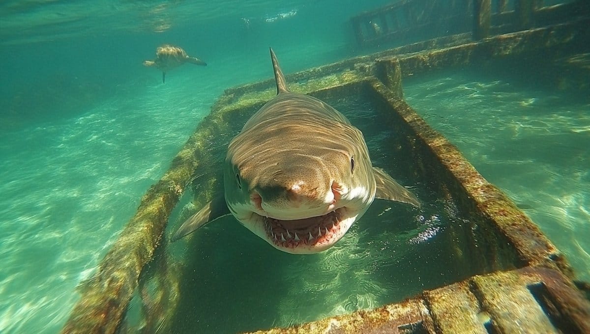 Shark cage diving