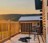 A cabin view of the West Virginia mountains from the Avalon Resort and Campground